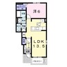 カーサ・255B 1LDKの間取り