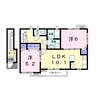ポーシェガーデン6 2LDKの間取り