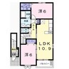 フィオレンティーナⅡ 2LDKの間取り
