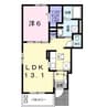 サンリット 1LDKの間取り
