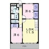 ファミール広畑 2LDKの間取り
