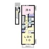 サンセール 1LDKの間取り