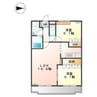 ウィンズパレス雅 2LDKの間取り