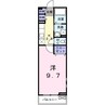 フィオレンティーナ 1Kの間取り