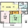セジュール・ド・アミカ 2DKの間取り