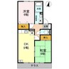 シャトーKANAHO 2DKの間取り