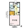 ジェントル阿成 1Kの間取り