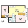メゾン堀川　A棟 2LDKの間取り