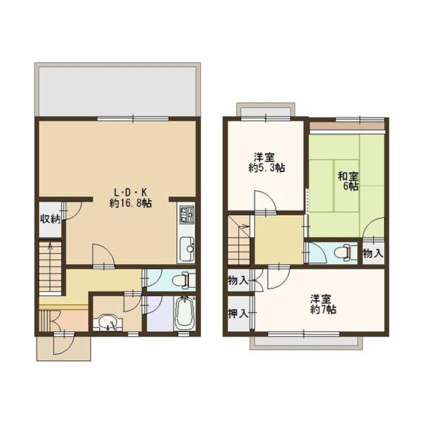 間取図 サンザ・デ・ヤシキ