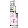 メゾンプラシードⅠ 1Rの間取り