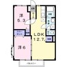 ドミール三喜 2LDKの間取り