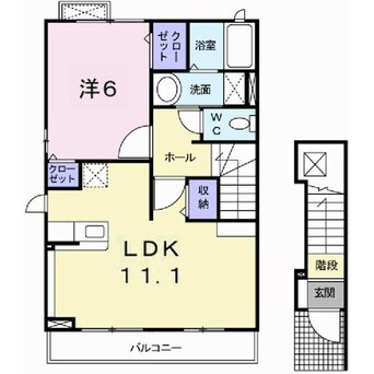 間取図 アウローラ玉手Ⅱ　A