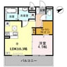 アップフィールド 1LDKの間取り