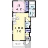 プリム　ヴェール 1LDKの間取り