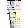 コンフォーティア 1LDKの間取り