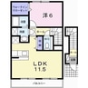 ブリーズ　アレイ 1LDKの間取り