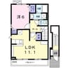 エレガンス中島 1LDKの間取り