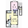 パジェール・アン 1LDKの間取り
