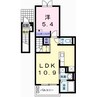 パジェール・アン 1LDKの間取り