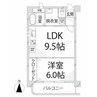 キャッスルコート西夢前台 1LDKの間取り