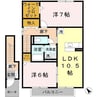 シャルム夢咲 2LDKの間取り