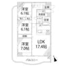手柄アートスカイハイツ 3LDKの間取り