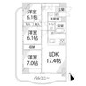 手柄アートスカイハイツ 3LDKの間取り