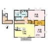 インペリアル町坪 2LDKの間取り