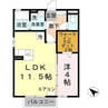 エクセル熊見 1LDKの間取り