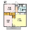 サンロワール 2LDKの間取り
