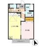 オーベルジュ 1LDKの間取り