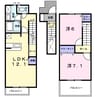 グレイスフルフィールドⅠ 2LDKの間取り