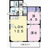 フォレスト妻鹿 2LDKの間取り