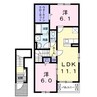 Peppy.Ⅰ 2LDKの間取り
