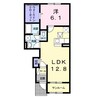 Peppy.Ⅱ 1LDKの間取り