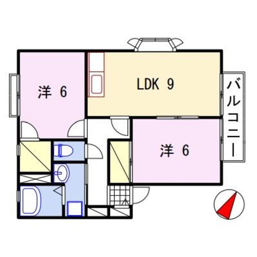 間取図 サンビレッジ阿成