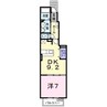 アルカンシエルB 1DKの間取り