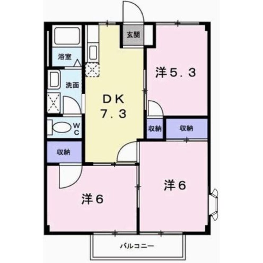 間取図 コーポ三輪