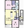 アルモニー・M 2LDKの間取り