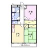 コーポ高田 2DKの間取り