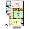 ラフィーネ98　B棟 2DKの間取り