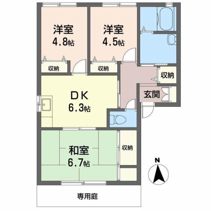 間取図 リーブ桜