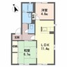 シャーメゾンTOMAMI　A 2LDKの間取り