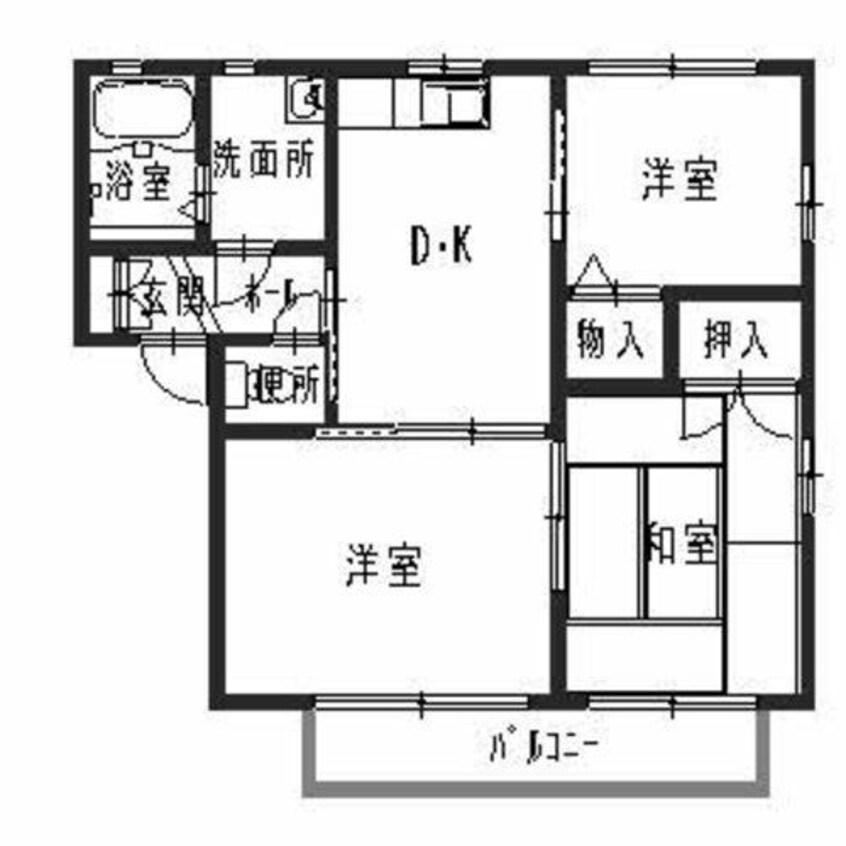 間取図 リメンブランス北新在家　B