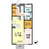 セントラルセジュール 1LDKの間取り