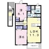 ファンターナ 2LDKの間取り