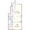 サンシャイン 1LDKの間取り