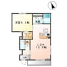 ベルクレスト 1LDKの間取り