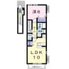 フローリアン・F 1LDKの間取り