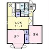 クレストール上野田　A 2LDKの間取り